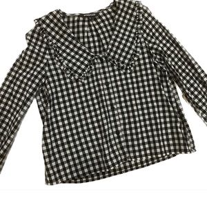 Whistles Gingham Collar Top